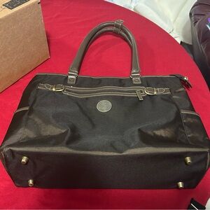 Bag CHAPS Black and Brown Briefcase/Tote NEW! No flaws excellent shape! Vinyl